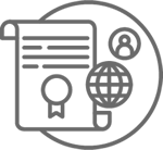 Certificate and badge icon